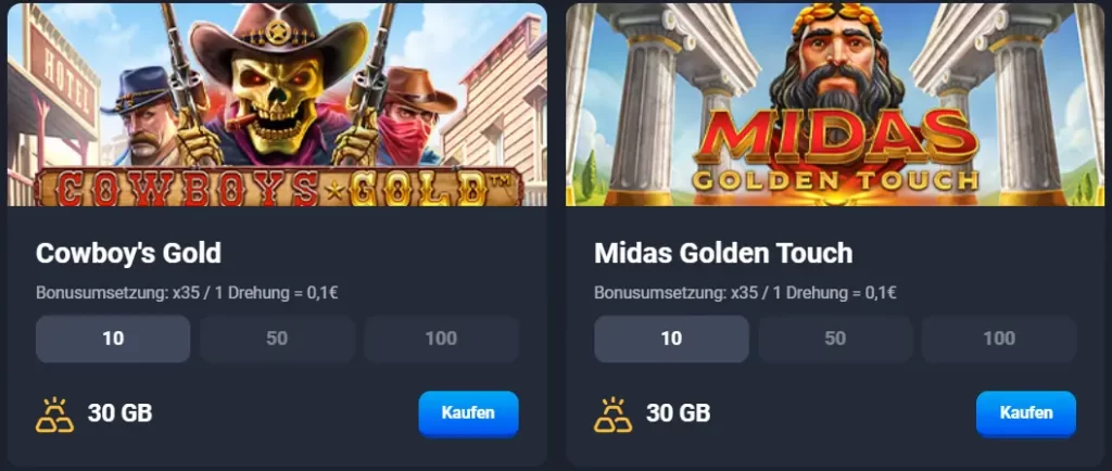 LuckyHunter Bonus Shop